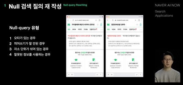 NAVER AI NOW 발표의 한 장면&#44; NULL-query에 관해 말한다