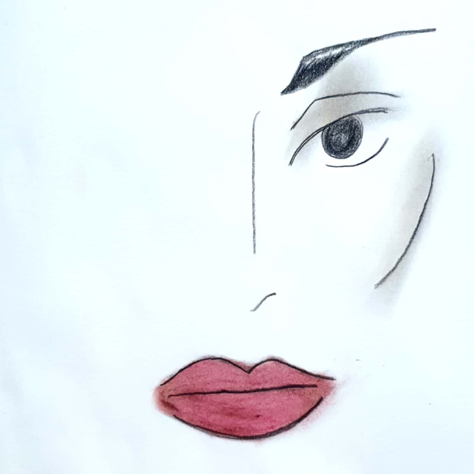  Lips 일러스트 일러스트레이션 그림 드로잉 색연필화 크레파스화 그리기 입술