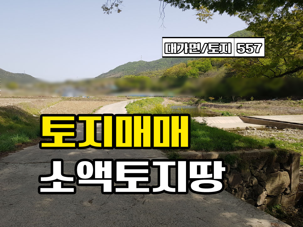  경남고성부동산 소액땅매매 대가면 하천옆 자그만한 소액토지매매