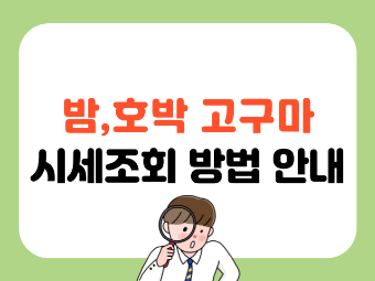 고구마 시세 조회 방법 안내