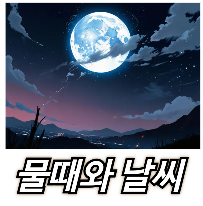 12월 서해 물때표 손쉽게 확인하기