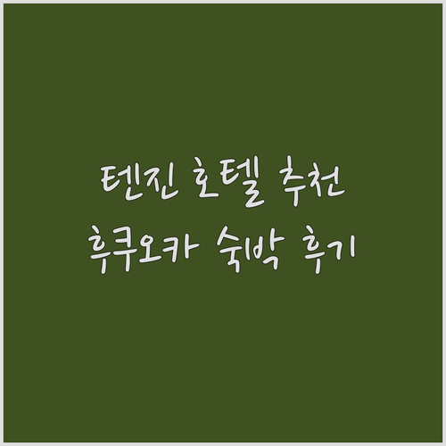 후쿠오카 텐진 호텔 추천 호텔 오리엔