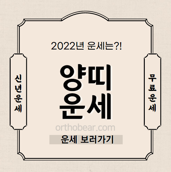 2022년 양띠 운세