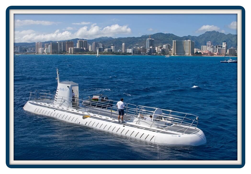 하와이-오아후섬-바다-아틀란티스-잠수함-항해중