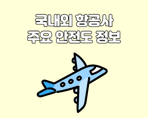  국내외 항공사 주요 안전도 정보 공개