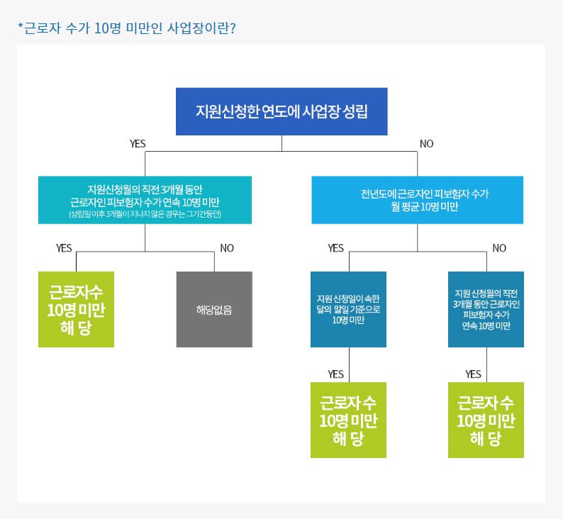 10인 미만 사업장을 설명하는 도표이미지