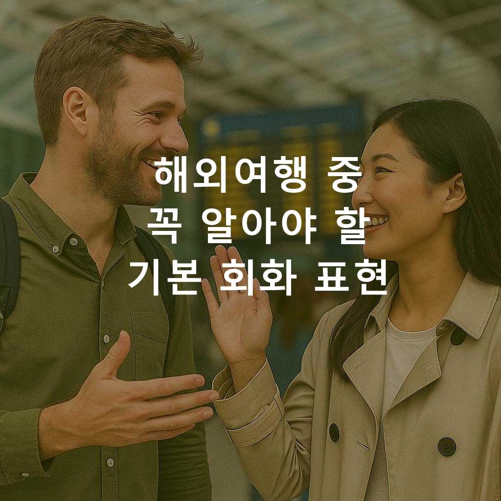 해외여행 중 꼭 알아야 할 기본 회화 표현