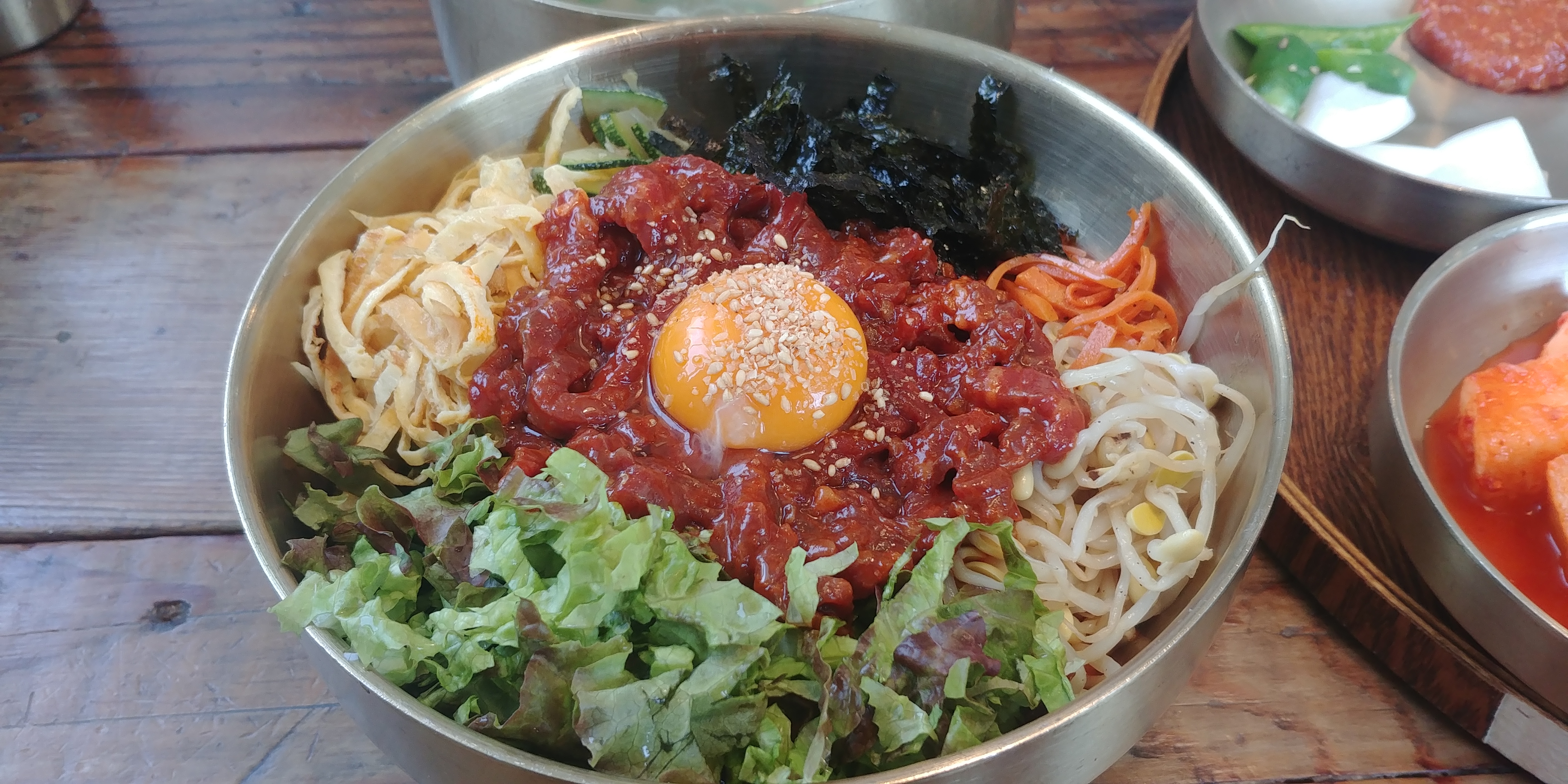  창원 가로수길 한식 맛집, 갑진식당 (한우육회비빔밥, 우육물냉면, 갑진불고기)