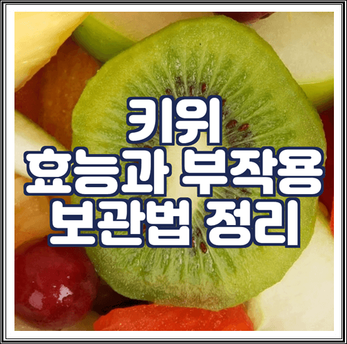  키위 효능과 부작용, 보관법 정리