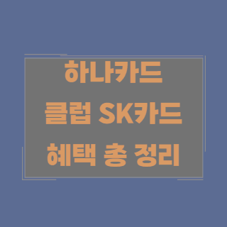 하나클럽SK카드