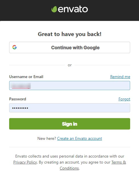 엔바토마켓-회원가입하기