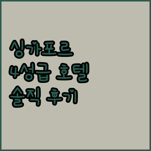 싱가포르 4성급 호텔 3위! PARK
