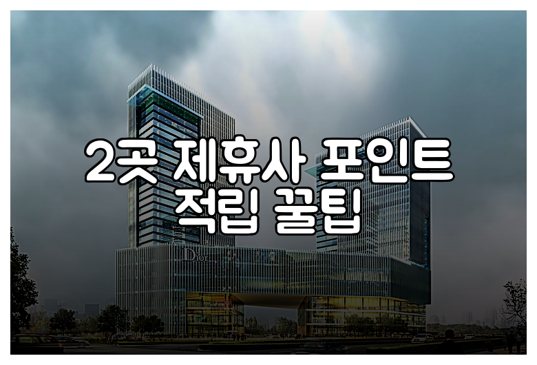2곳 제휴사 포인트 적립 꿀팁