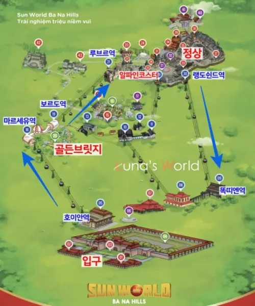 바나힐 지도