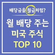 미국 월배당 주식 TOP 10