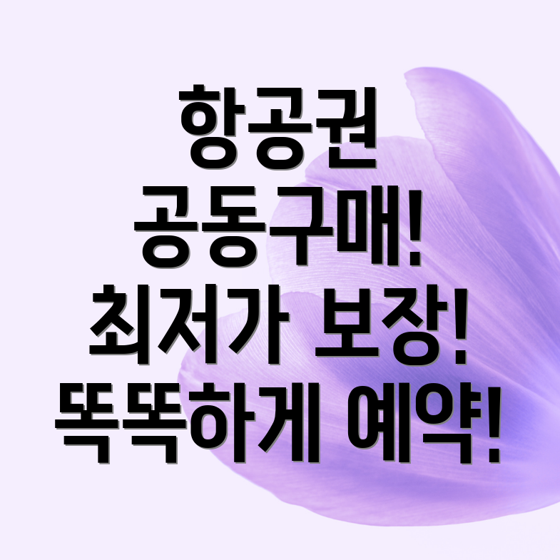 비행기표 공동구매