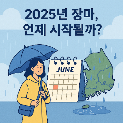 2025년 장마기간 예보 – 올해 장마철, 얼마나 빨라지고 길어질까?