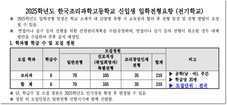 한국조리과학고등학교 이미지