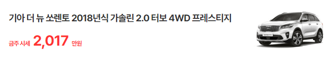 더 뉴 쏘렌토 중고차 가격 고질병