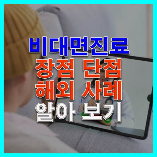  비대면 진료 제도화 장점 단점 해외 사례 알아보기