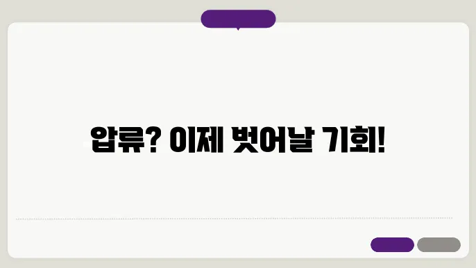 압류 해제 신청