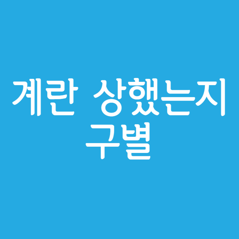 계란 상했는지 구별