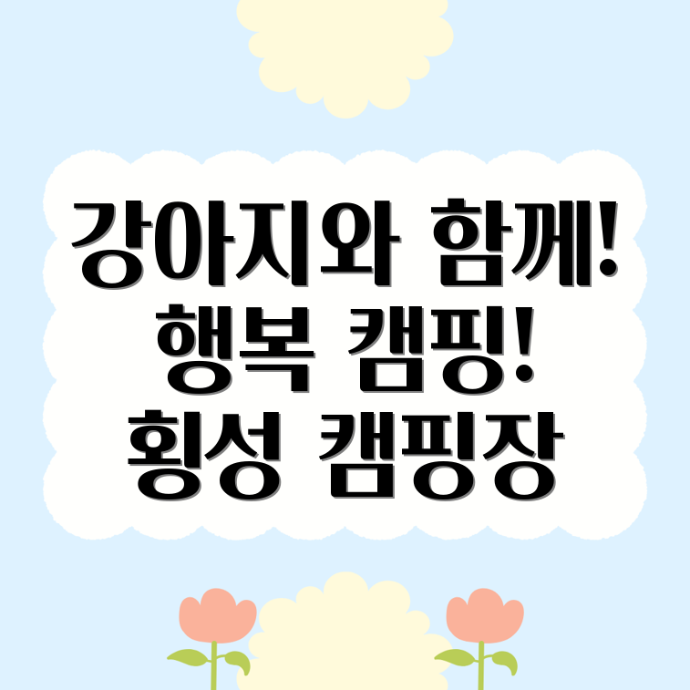 횡성 애견동반 캠핑장