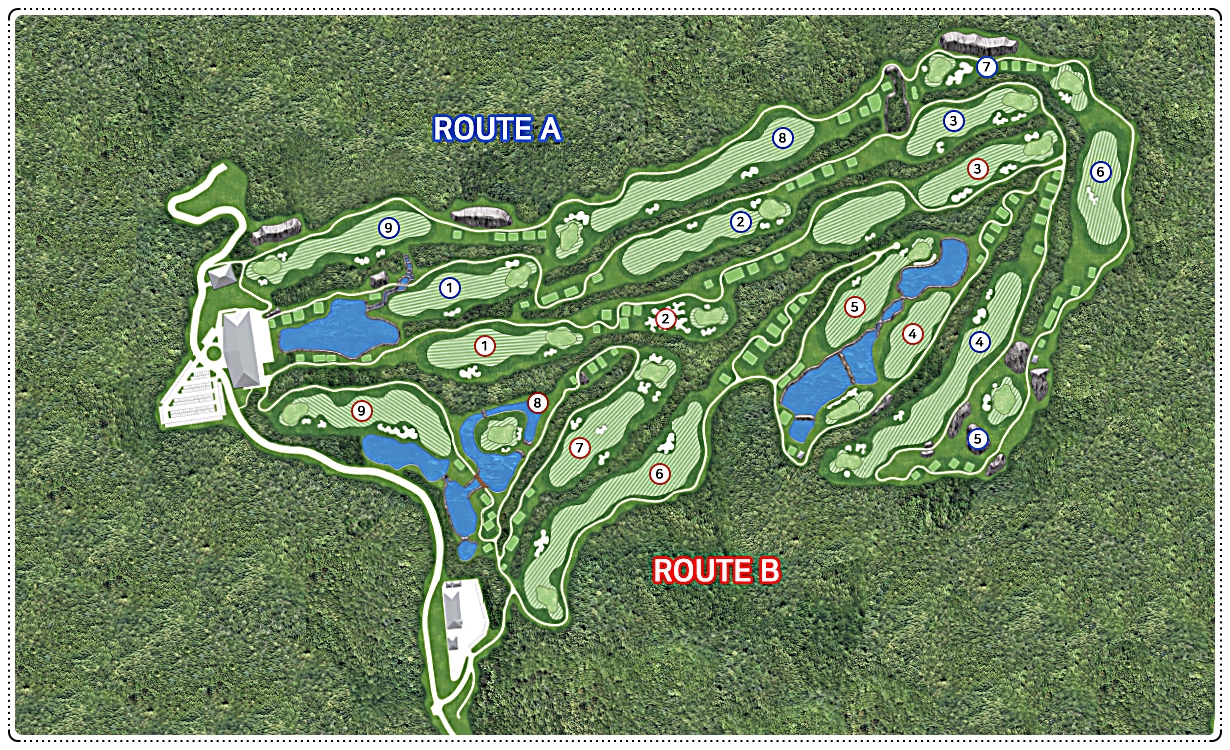 루트52CC 골프 코스 전체 조감도