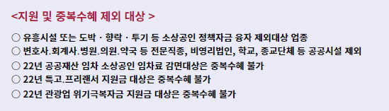 서울시 임차소상공인 지킴자금 제외대상