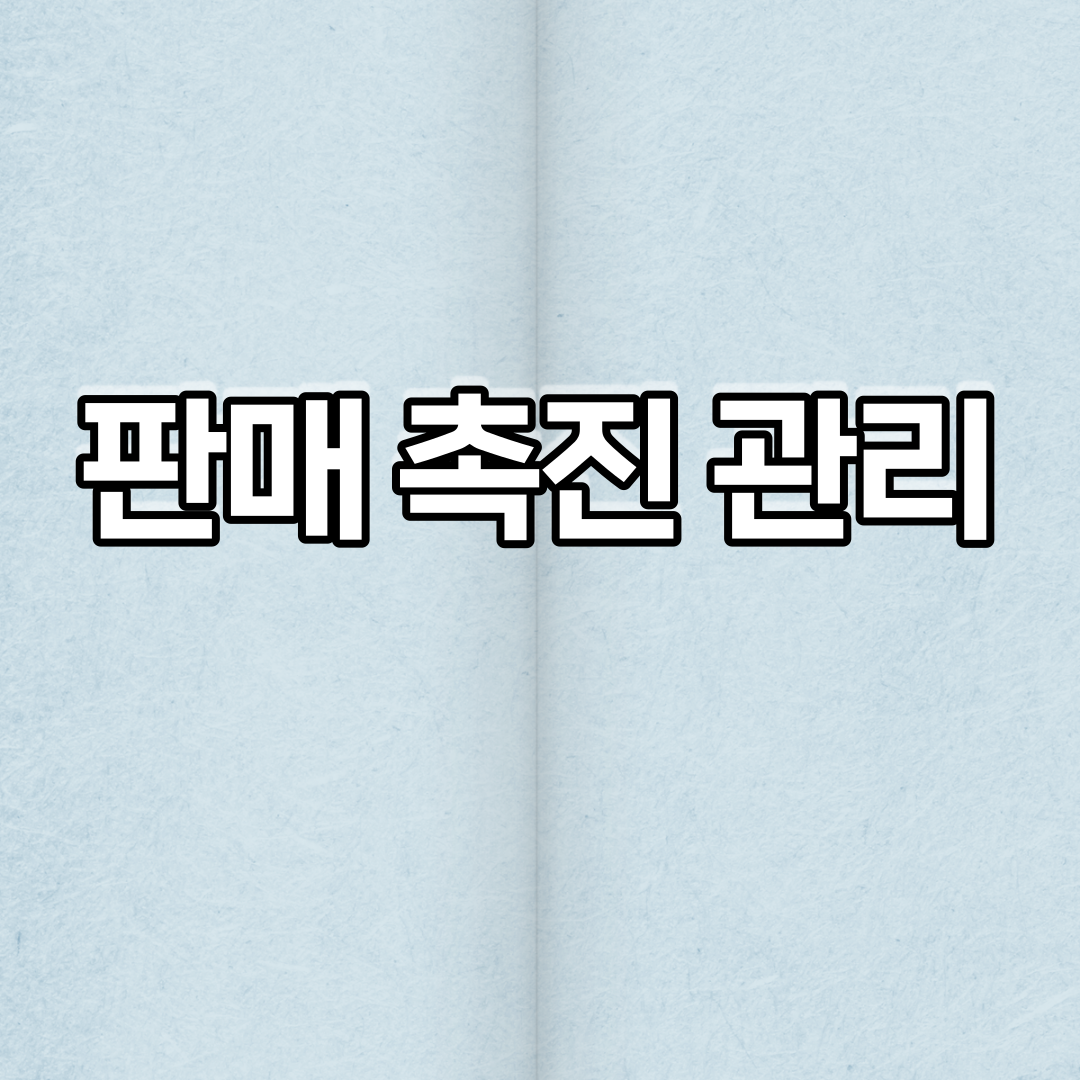  판매 촉진 관리