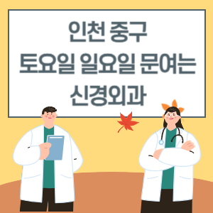 인천 중구 토요일 일요일 신경외과 진료 병원 리스트