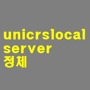  unicrslocalserver 정체 및 삭제방법