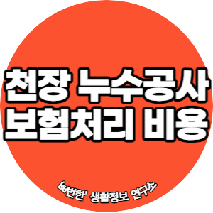천장 누수공사 보험처리 여부 및 비용 부담