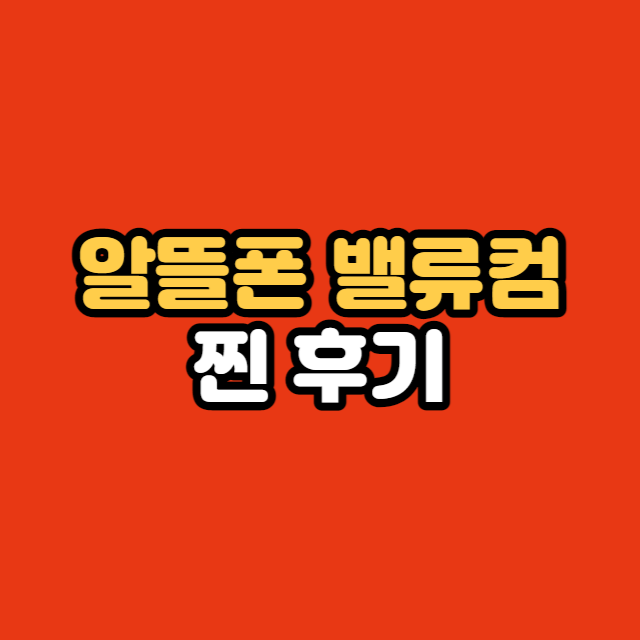 알뜰폰 요금제 밸류컴 찐 후기