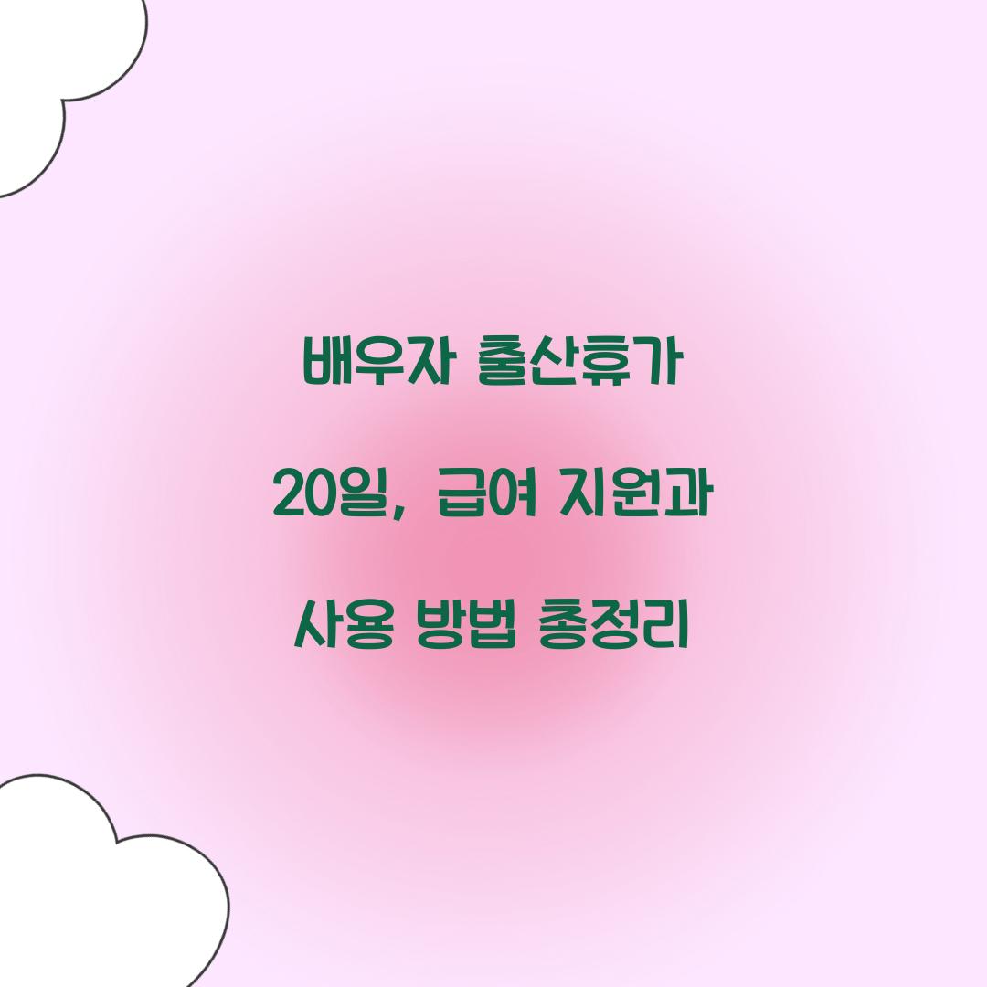 배우자 출산휴가
