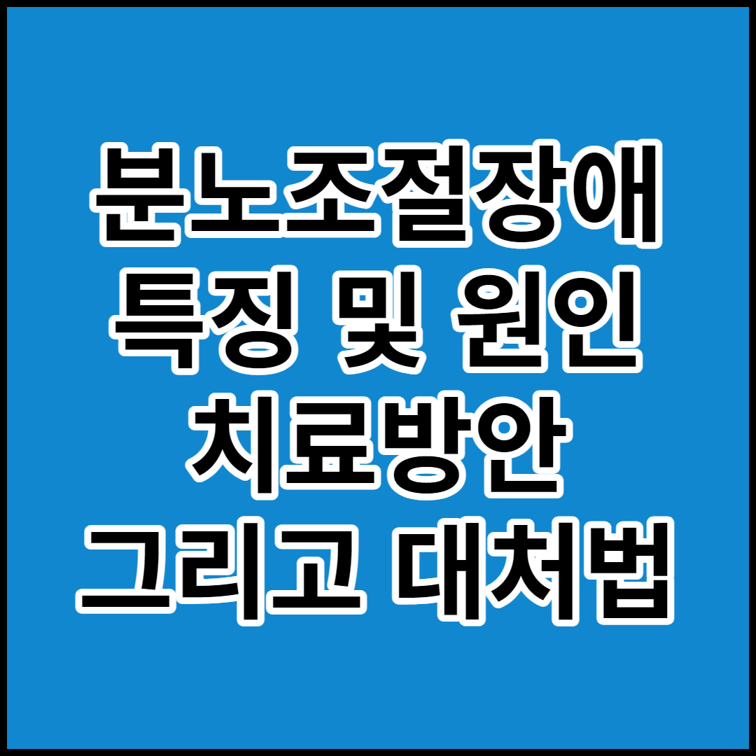  분노조절장애 원인 및특징,치료법 그리고 대처방안
