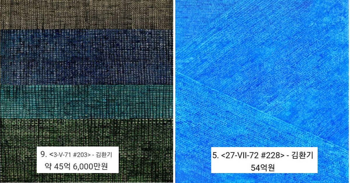  한국에서 가장 비싼 그림들