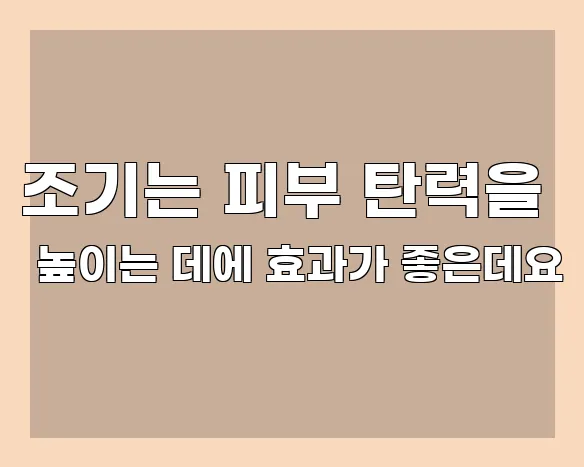 조기는 피부 탄력을 높이는 데에 효과가 좋은데요