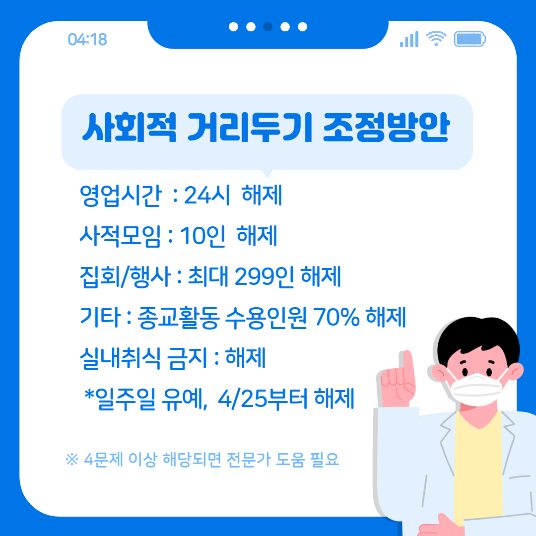 거리두기 해제