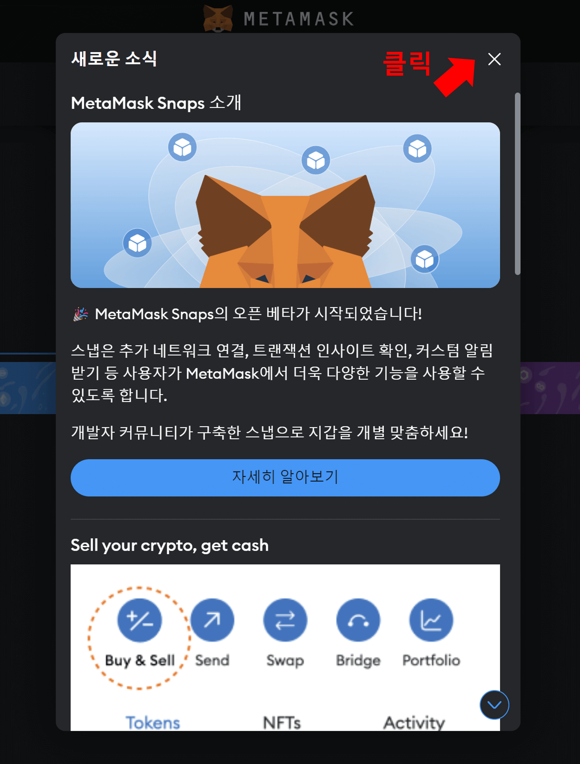 메타마스크 새로운 소식 창