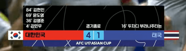 U17한국축구8강경기