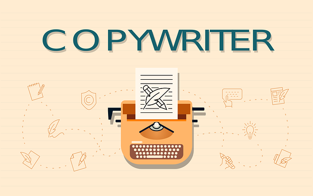 COPY WRITING 글씨와 타자기 이미지