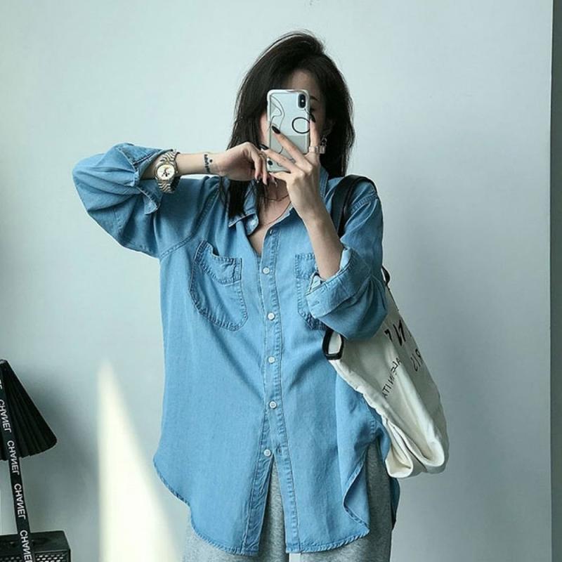 간절기 활용도 루즈핏 데일리 여성 청남방