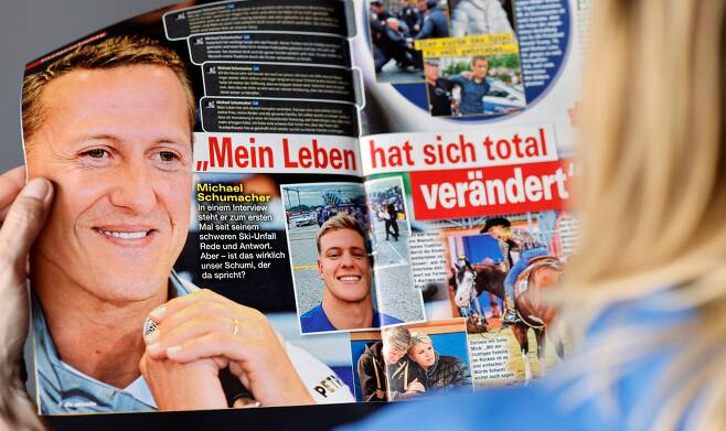 미하엘 슈마허의 가짜 인터뷰를 실은 독일 주간지 &#39;악투엘레&#39; 기사.