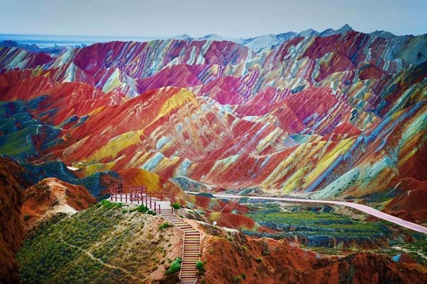 중국&#44; 장예 단샤 국립 지질 공원(Zhangye Danxia Landform Geological Park)