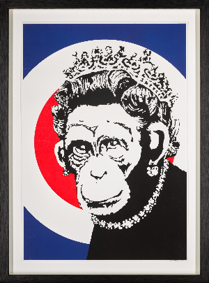 Monkey Queen(2003) &copy Banksy