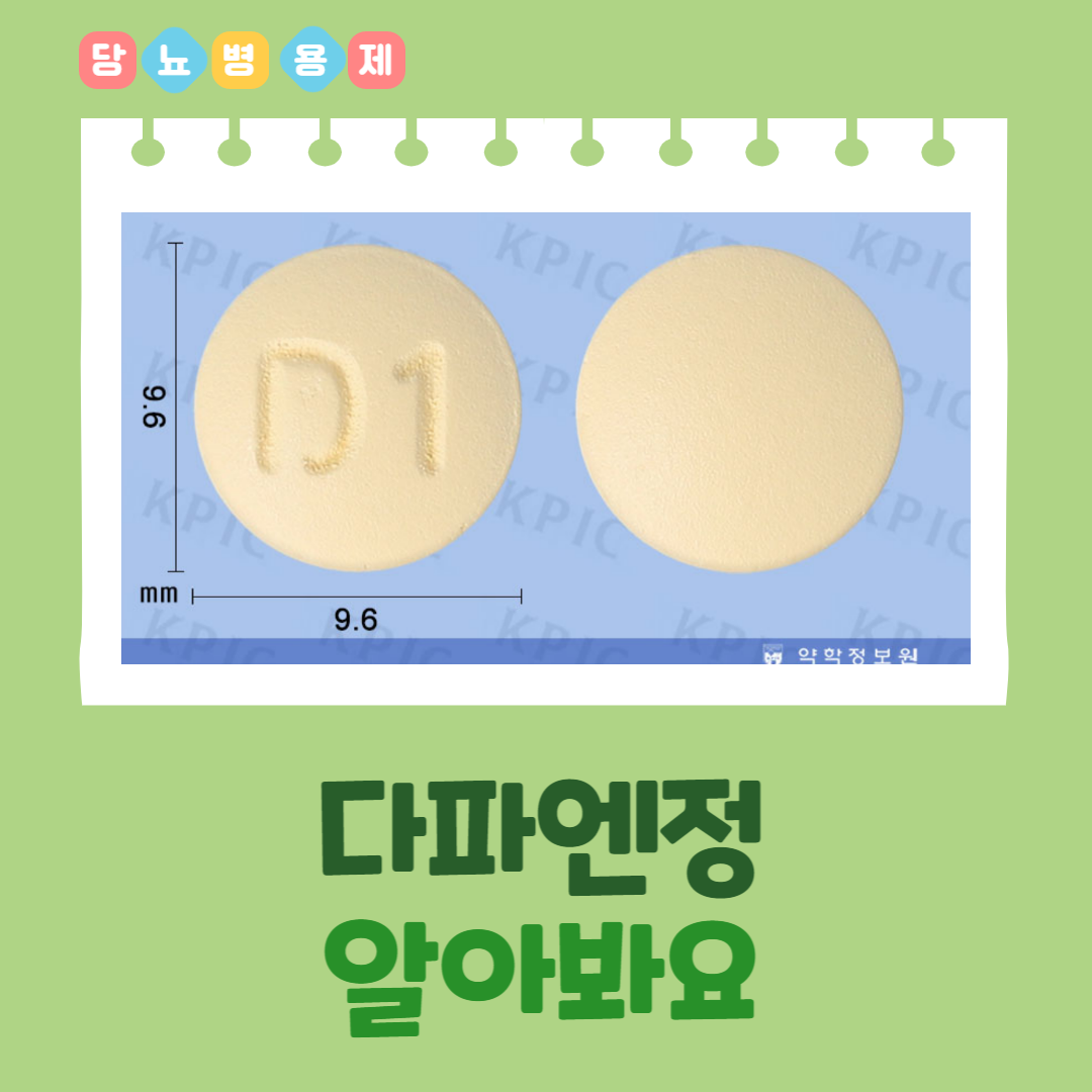  다파엔정 성분정보 효능효과 용법용량 주의사항 부작용 등 알아봐요