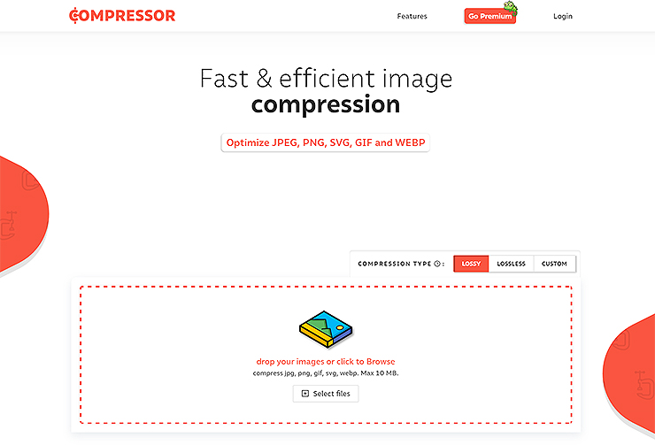 compressor-사이트-메인-화면