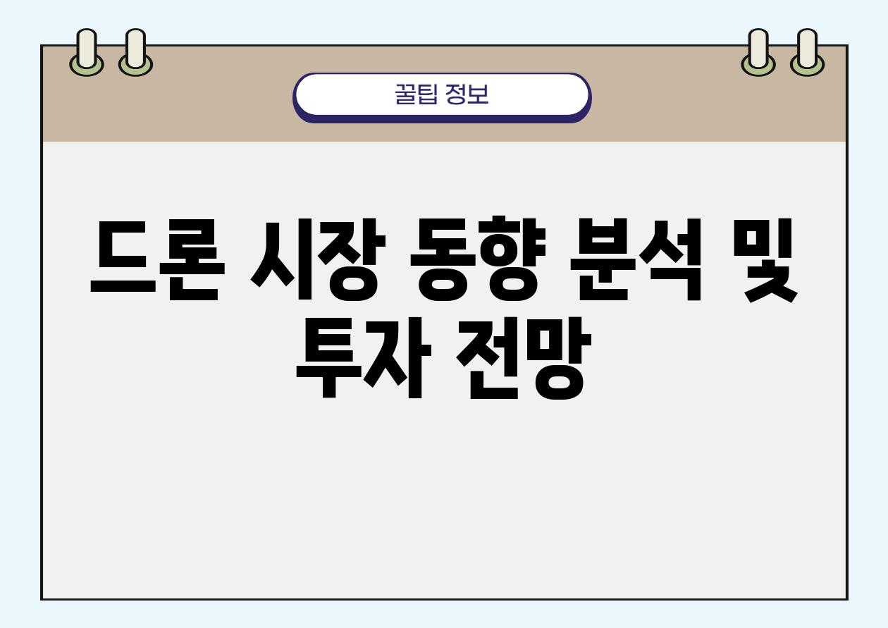 드론 시장 동향 분석 및 투자 전망