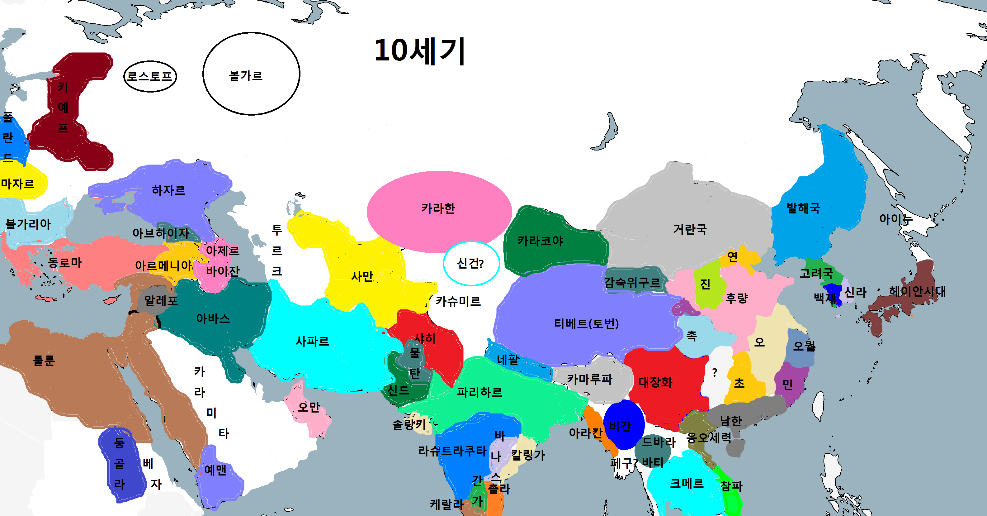  10세기경 세계지도